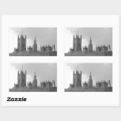 Sticker Rectangulaire Palais blanc noir de Westminster (Feuille)