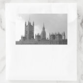 Sticker Rectangulaire Palais blanc noir de Westminster (Sac)