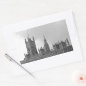 Sticker Rectangulaire Palais blanc noir de Westminster (Enveloppe)