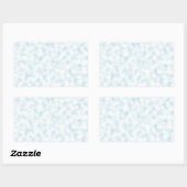 Sticker Rectangulaire Pale Blue and White Abstract (Feuille)