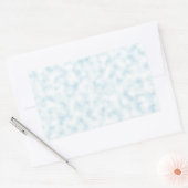 Sticker Rectangulaire Pale Blue and White Abstract (Enveloppe)