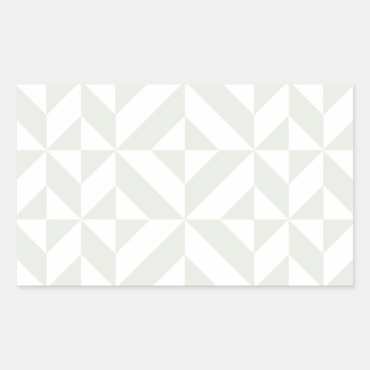 Sticker Rectangulaire Pale Gray Geometric Deco Cube Pattern (Devant)
