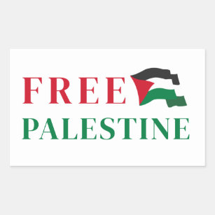 Sticker rectangulaire palestine libre