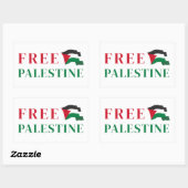 Sticker rectangulaire palestine libre (Feuille)