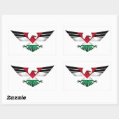 STICKER RECTANGULAIRE PALESTINE LIBRE - AILES DE LIBERTÉ (Feuille)