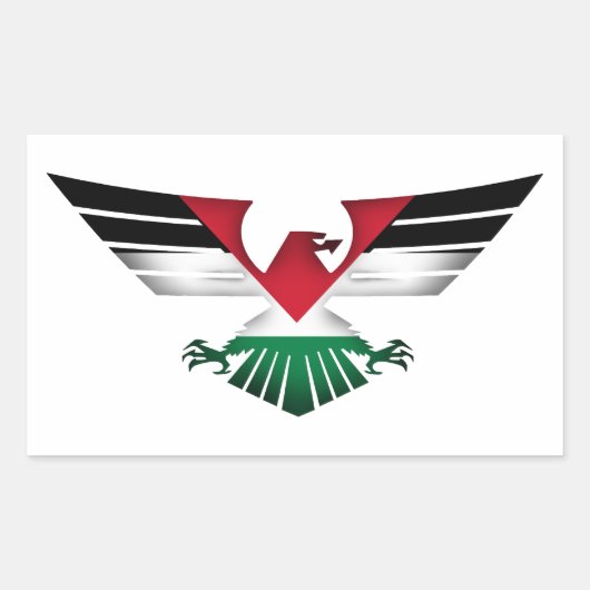 STICKER RECTANGULAIRE PALESTINE LIBRE - AILES DE LIBERTÉ (Devant)