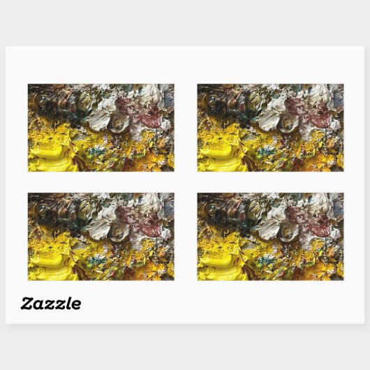 Sticker Rectangulaire Palette de l'artiste #1 (Feuille)
