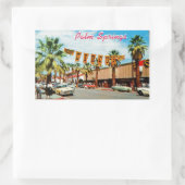 Sticker Rectangulaire Palm Springs, Californie - Vintage Postcard (Sac)