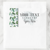 Sticker Rectangulaire Palmier de feuillage tropical Feuilles et verdure  (Sac)