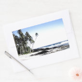 Sticker Rectangulaire Palmiers exotiques & Plage Paradise (Enveloppe)