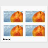 Sticker Rectangulaire Pamplemousse de couleur orange vif (Feuille)