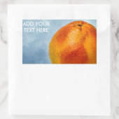 Sticker Rectangulaire Pamplemousse de couleur orange vif (Sac)