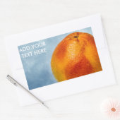 Sticker Rectangulaire Pamplemousse de couleur orange vif (Enveloppe)