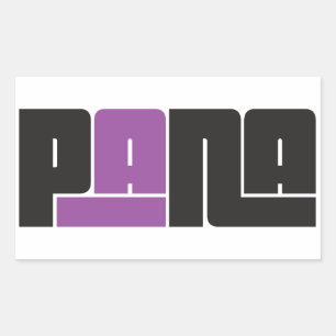 Sticker Rectangulaire Pana Black et Purple