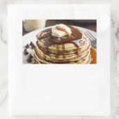 Sticker Rectangulaire Pancakes à chips au chocolat (Sac)