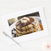 Sticker Rectangulaire Pancakes à chips au chocolat (Enveloppe)