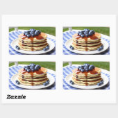 Sticker Rectangulaire Pancakes aux bleuets (Feuille)