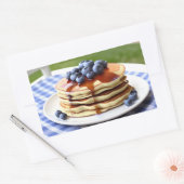 Sticker Rectangulaire Pancakes aux bleuets (Enveloppe)