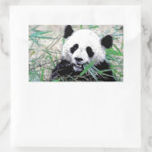 Sticker Rectangulaire Panda (Sac)