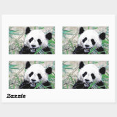 Sticker Rectangulaire Panda (Feuille)