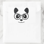 Sticker Rectangulaire Panda et Glasses (Sac)