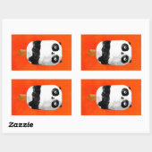 Sticker Rectangulaire Panda Popsicle Glace Cream (Feuille)