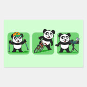 Sticker Rectangulaire Pandas extérieurs (Devant)