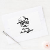 Sticker Rectangulaire Pandaz À Da House. Panda du ghetto (Enveloppe)