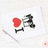 Sticker Rectangulaire Panier de golf I Heart (Love) (Enveloppe)