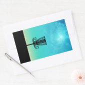 Sticker Rectangulaire Panier de golf sur disque (Enveloppe)