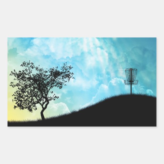 Sticker Rectangulaire Panier Sur Une Colline #2 (Devant)