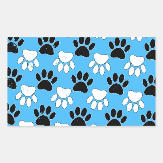 Sticker Rectangulaire Paniers Noirs Et Blancs Perdus Sur Arrière - plan (Devant)