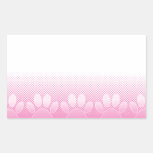 Sticker Rectangulaire Paniers Roses Et Blancs Avec Arrière - plan De New