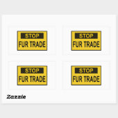 Sticker Rectangulaire Panneau commercial Stop Fur jaune (Feuille)