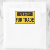 Sticker Rectangulaire Panneau commercial Stop Fur jaune (Sac)