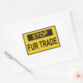 Sticker Rectangulaire Panneau commercial Stop Fur jaune (Enveloppe)