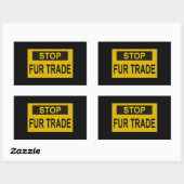 Sticker Rectangulaire Panneau commercial Stop Fur jaune (Feuille)