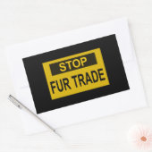 Sticker Rectangulaire Panneau commercial Stop Fur jaune (Enveloppe)