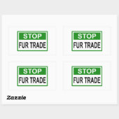 Sticker Rectangulaire Panneau commercial Stop Fur vert (Feuille)