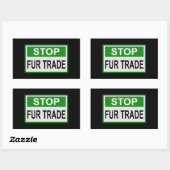 Sticker Rectangulaire Panneau commercial Stop Fur vert (Feuille)