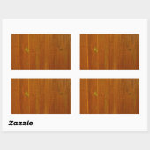 Sticker Rectangulaire Panneau de clôture en bois (Feuille)