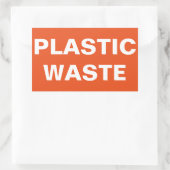 Sticker Rectangulaire Panneau de déchets plastiques (Sac)