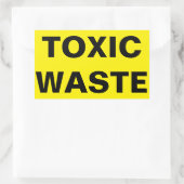 Sticker Rectangulaire Panneau de déchets toxiques (Sac)