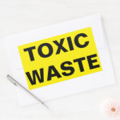 Sticker Rectangulaire Panneau de déchets toxiques (Enveloppe)