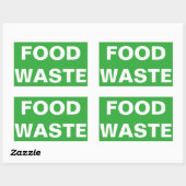 Sticker Rectangulaire Panneau de gaspillage alimentaire (Feuille)