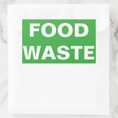 Sticker Rectangulaire Panneau de gaspillage alimentaire (Sac)
