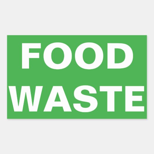 Sticker Rectangulaire Panneau de gaspillage alimentaire (Devant)