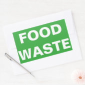 Sticker Rectangulaire Panneau de gaspillage alimentaire (Enveloppe)