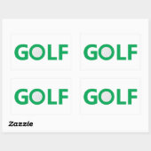 Sticker Rectangulaire Panneau de golf (Feuille)