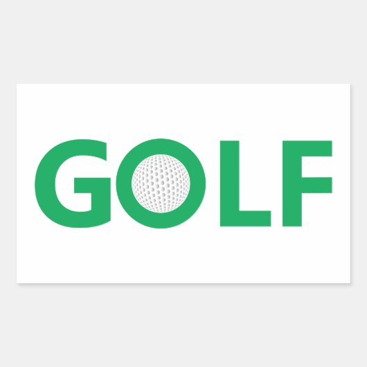 Sticker Rectangulaire Panneau de golf (Devant)